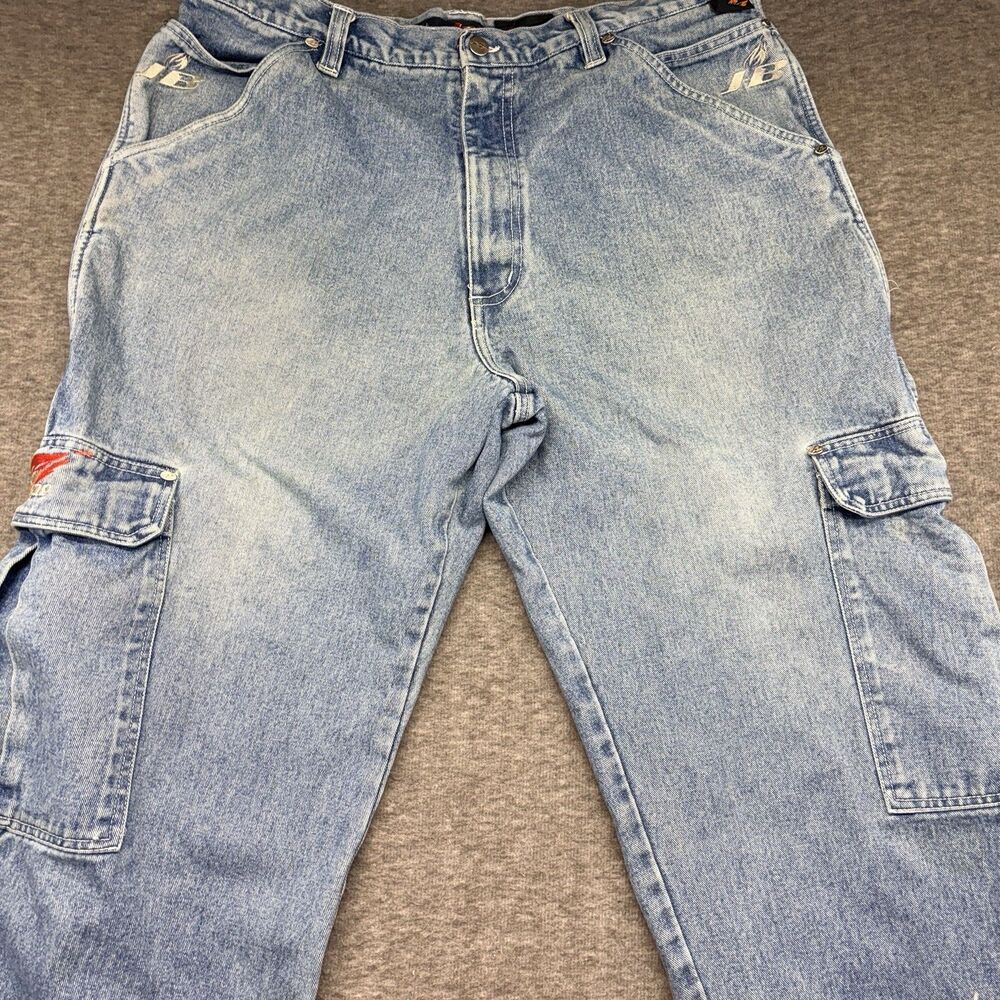 Johnny Blaze Baggy Embroidered Jeans Size 40x38 Wu Tang Hip Hop Y2K